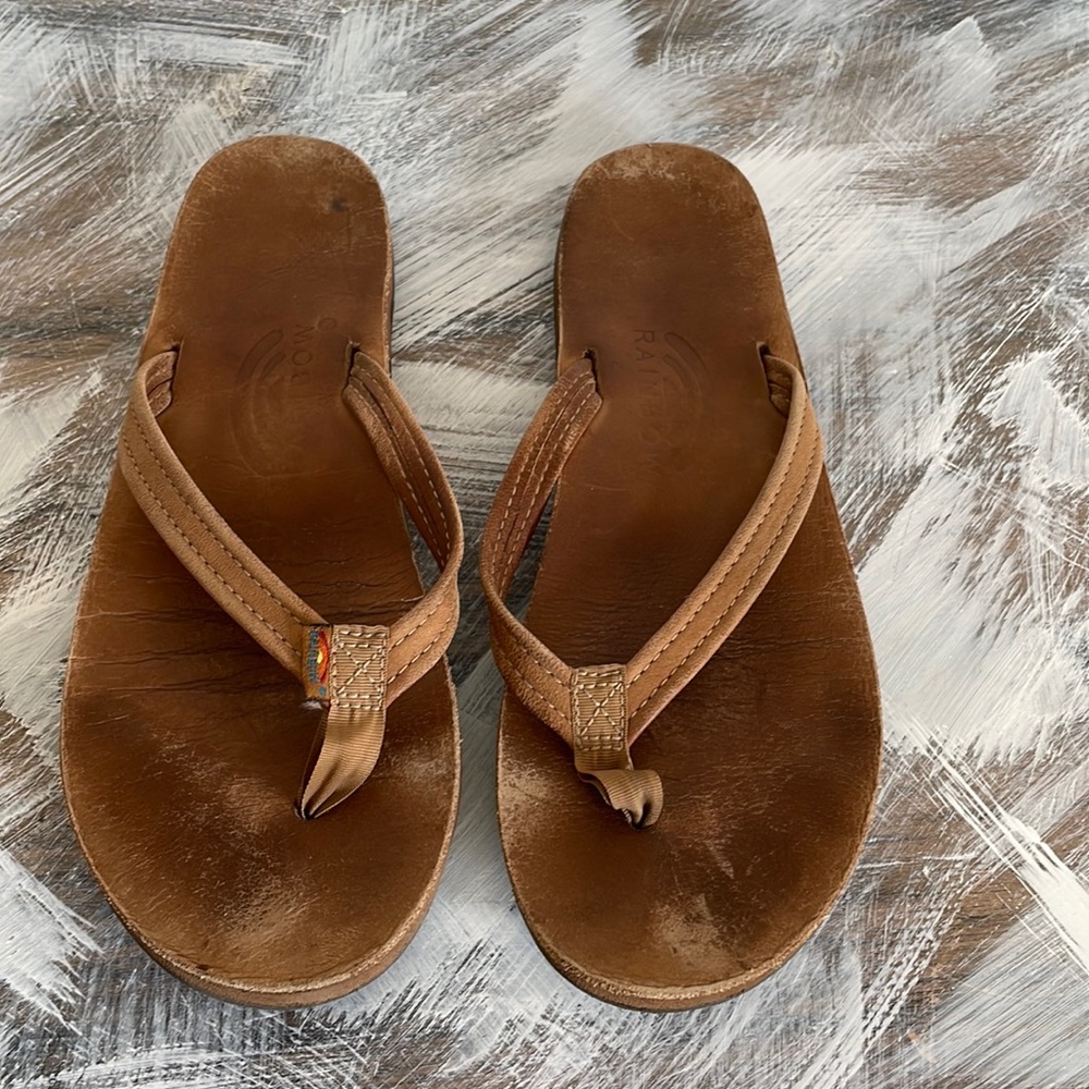 Rainbow Women’s Narrow Strap Flip Flops- Size 7